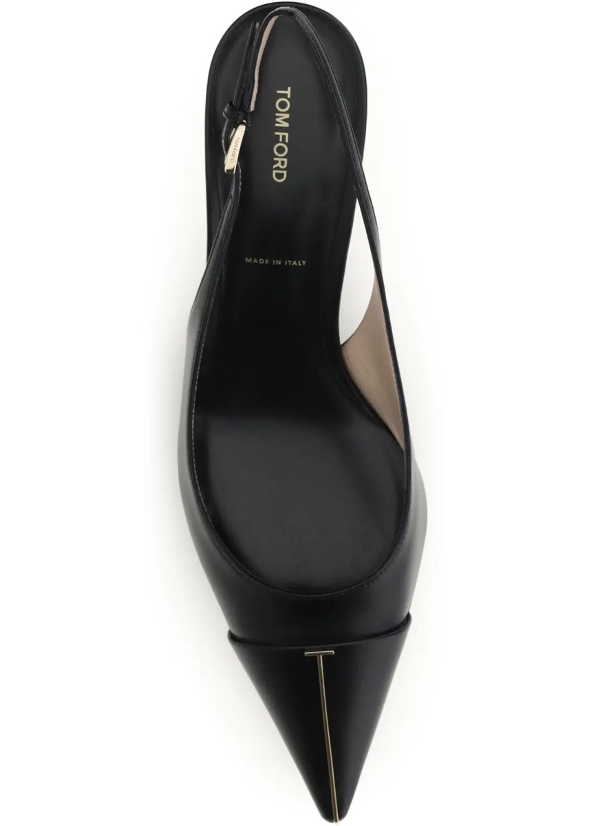Pantofi Leather Slingback Pumps - Img 4