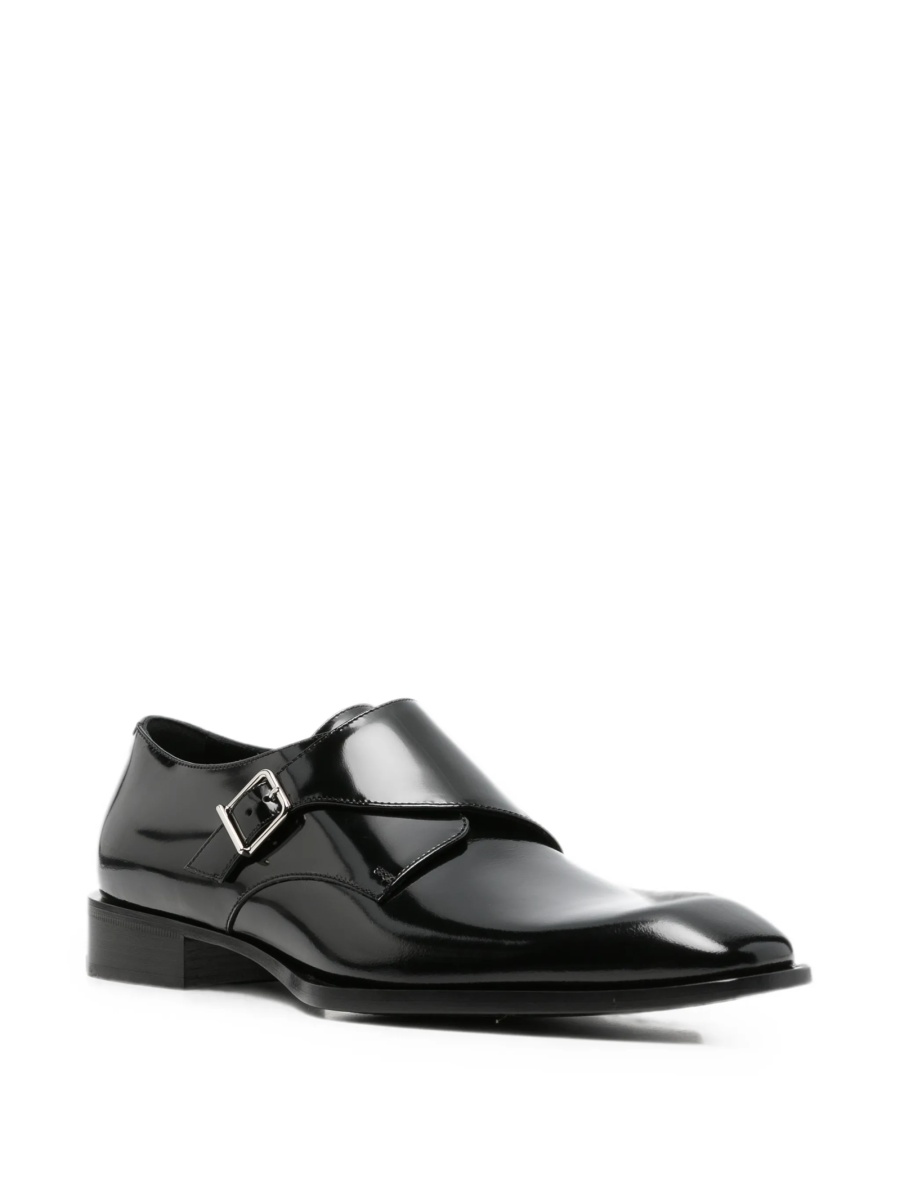 Pantofi Monkstrap Saint Laurent negri din piele - Img 2