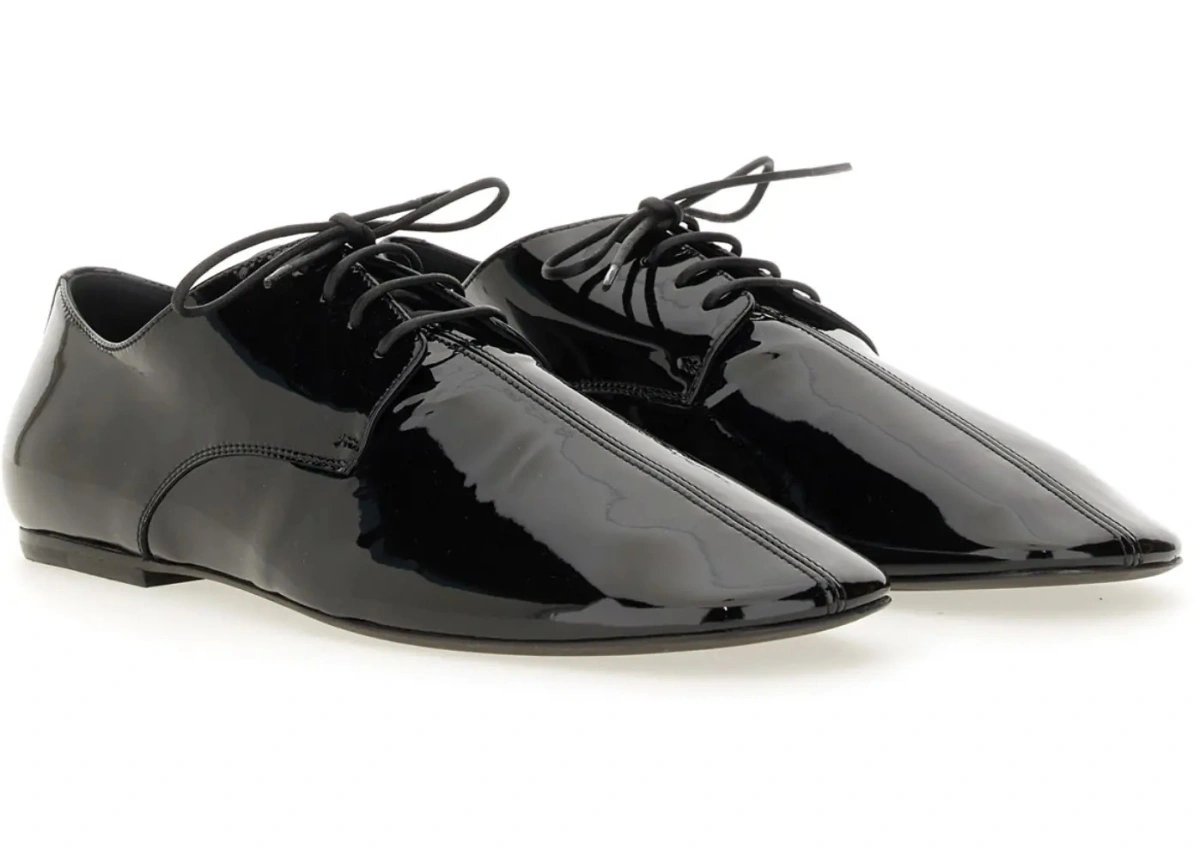Pantofi Shiny Leather Lace-Up Shoe - Img 2