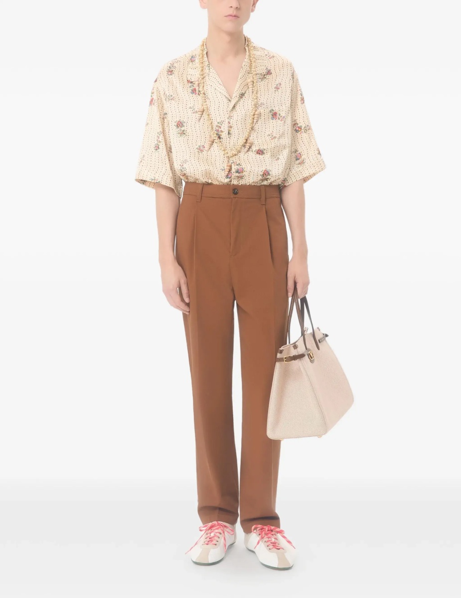 Papier Floral print silk bowling Shirt - Img 2