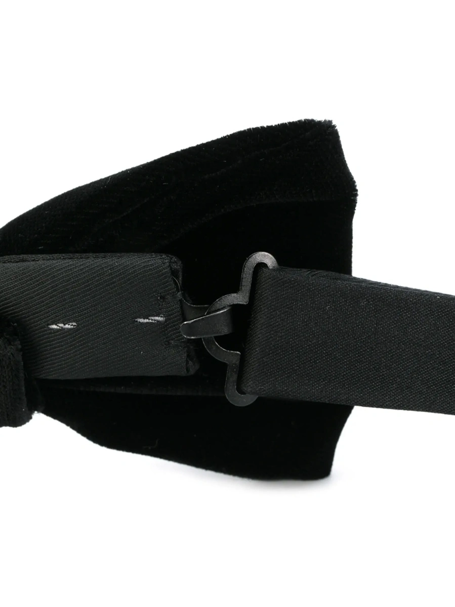 Papion Saint Laurent negru din catifea - Img 4