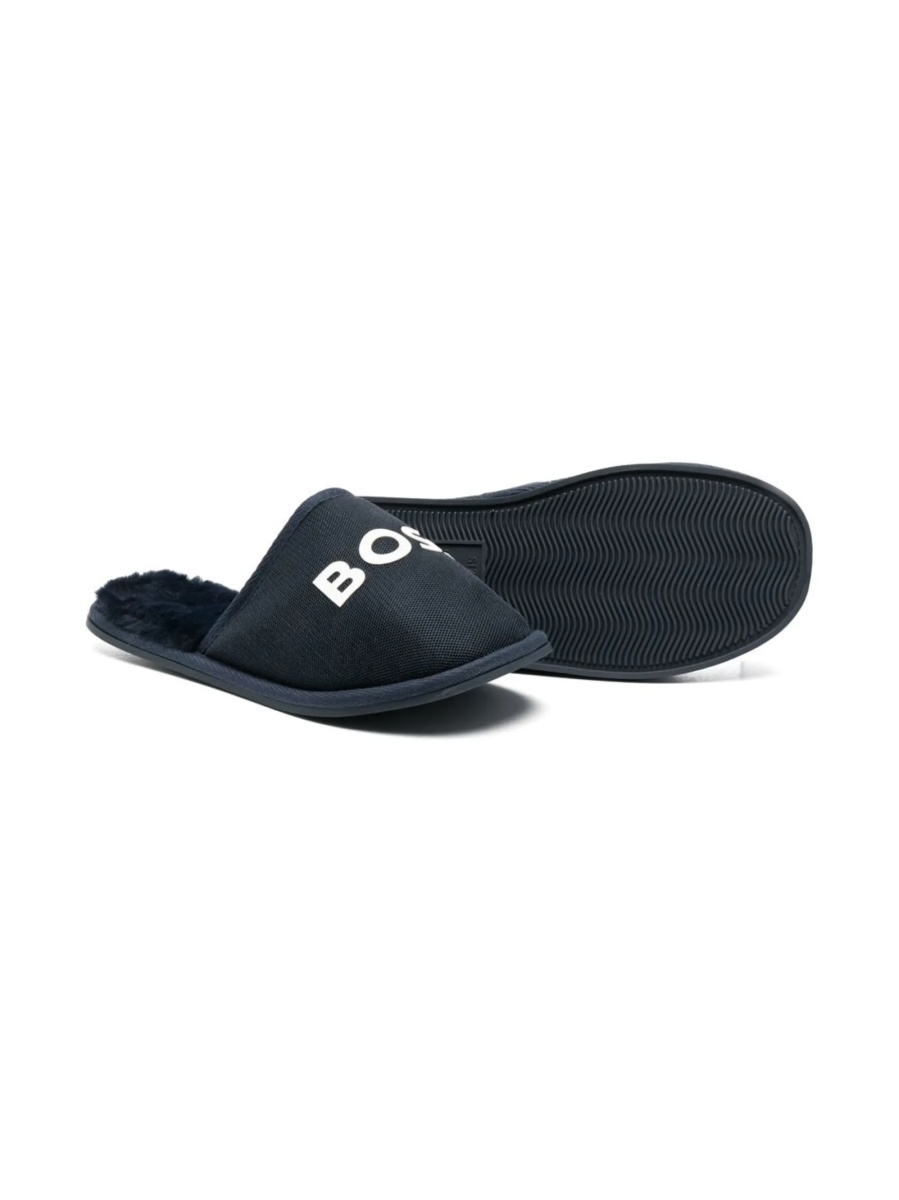 Papuci Hugo Boss albastri din polyester - Img 2