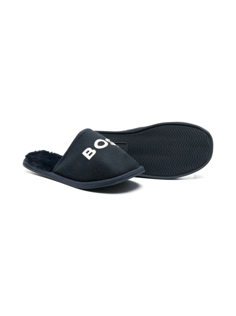 Papuci Hugo Boss albastri din polyester - Img 2