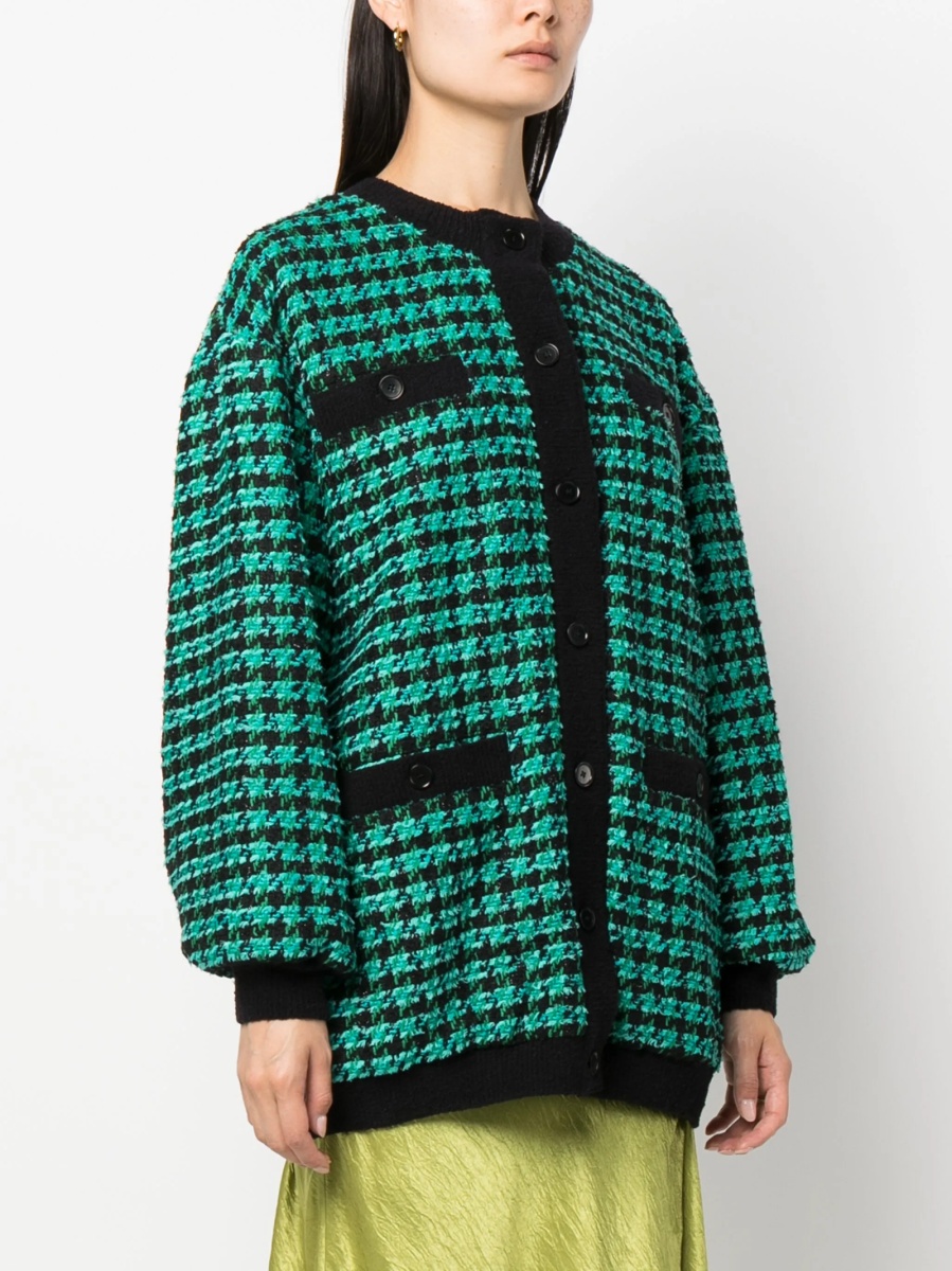 Poncho MSGM negru din acrilic si polyester - Img 3