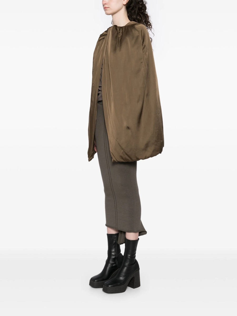 Poncho Rick Owens maro din vascoza si acetat - Img 3