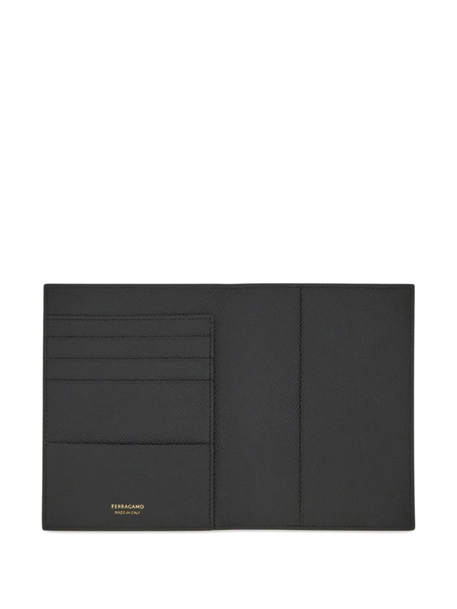 Portofel Ferragamo gancini negru din piele - Img 3