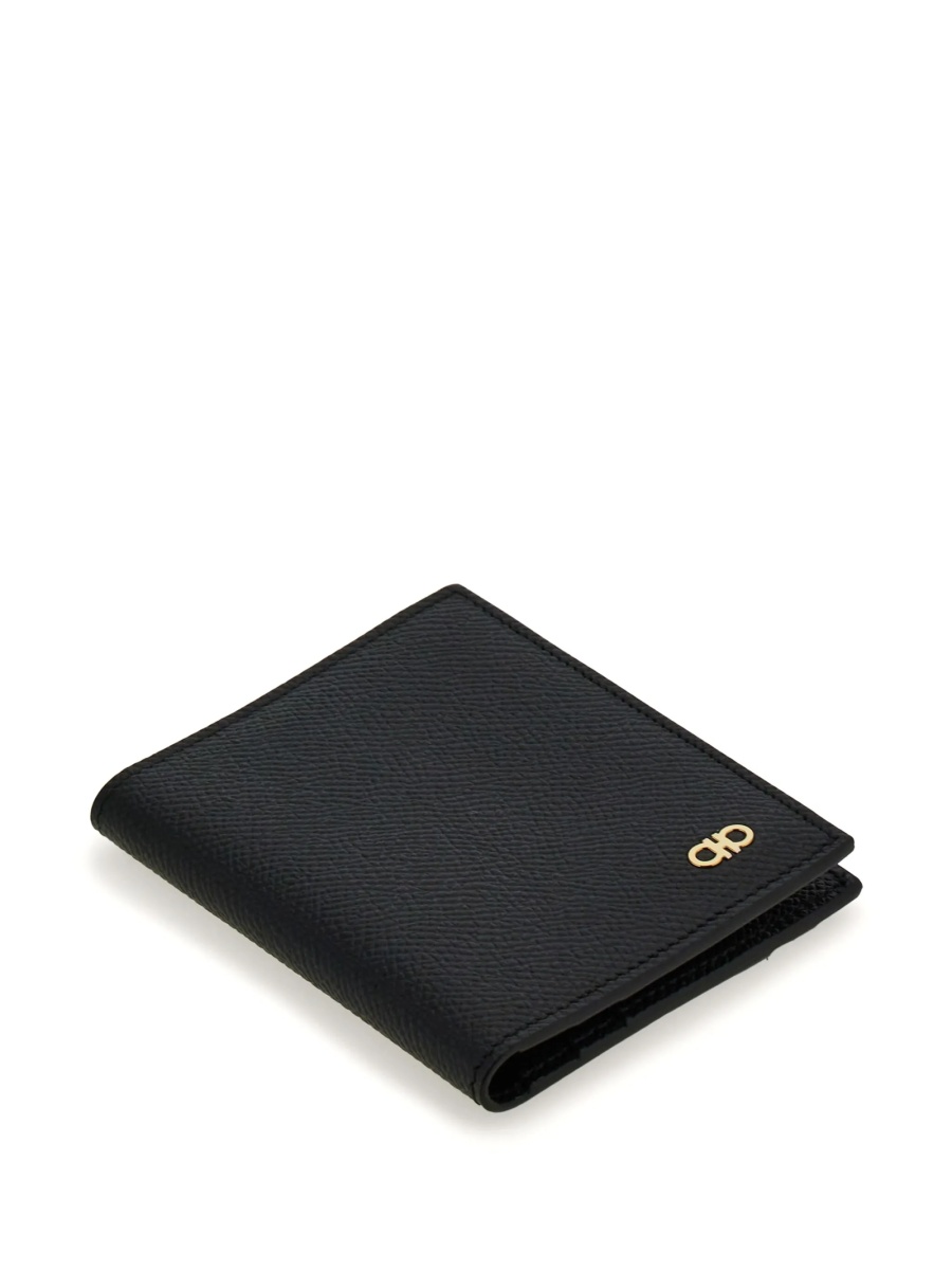Portofel Ferragamo gancini negru din piele - Img 4