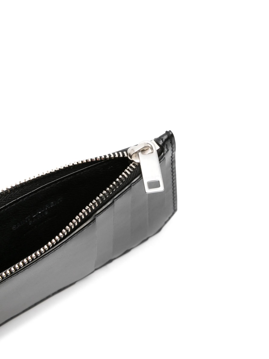 Portofel Saint Laurent negru din piele - Img 3