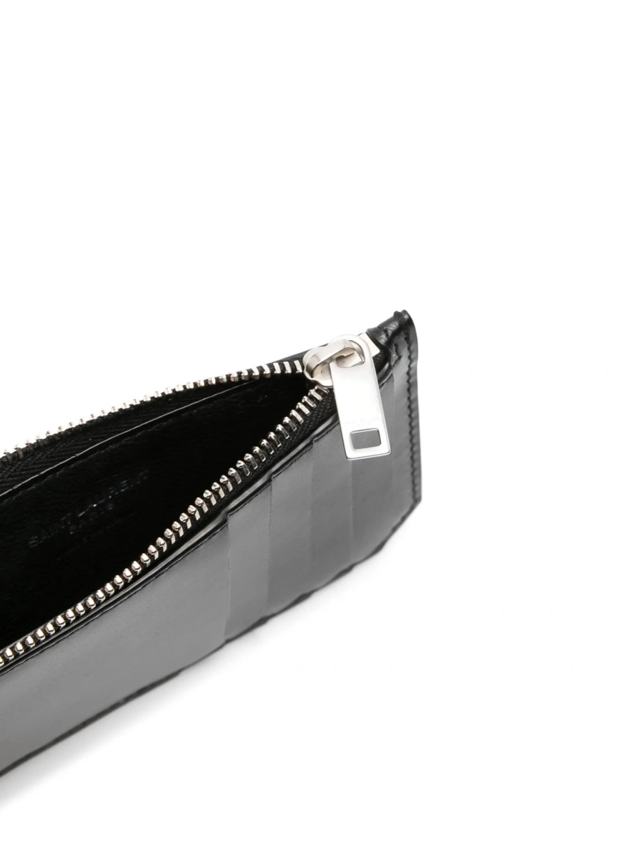 Portofel Saint Laurent negru din piele - Img 3