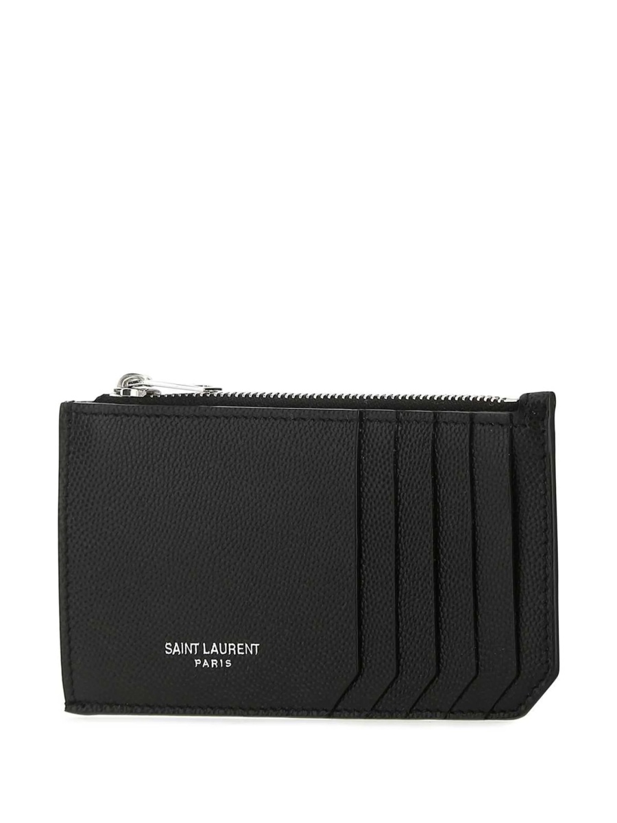 Portofel Saint Laurent negru din piele - Img 3