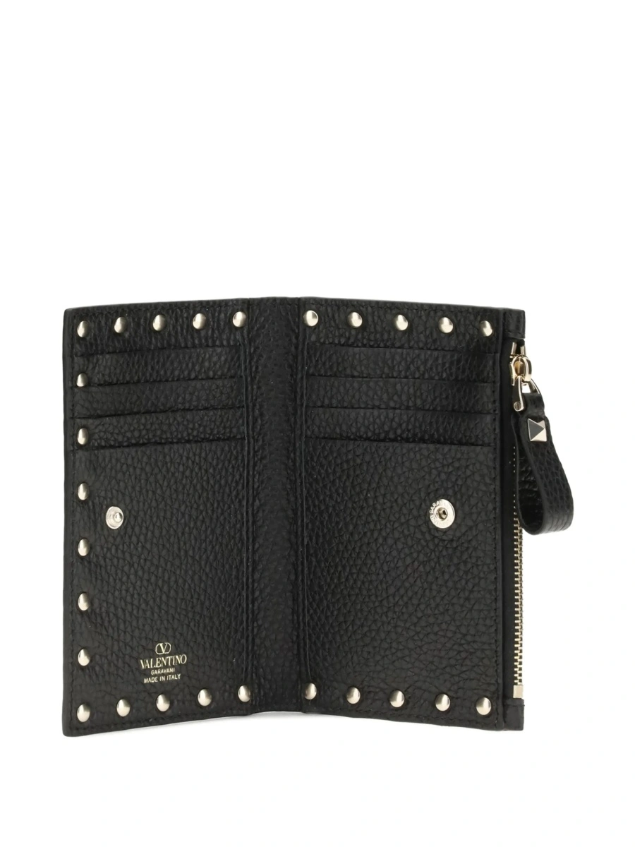 Portofel Valentino Garavani Rockstud negru din piele - Img 3