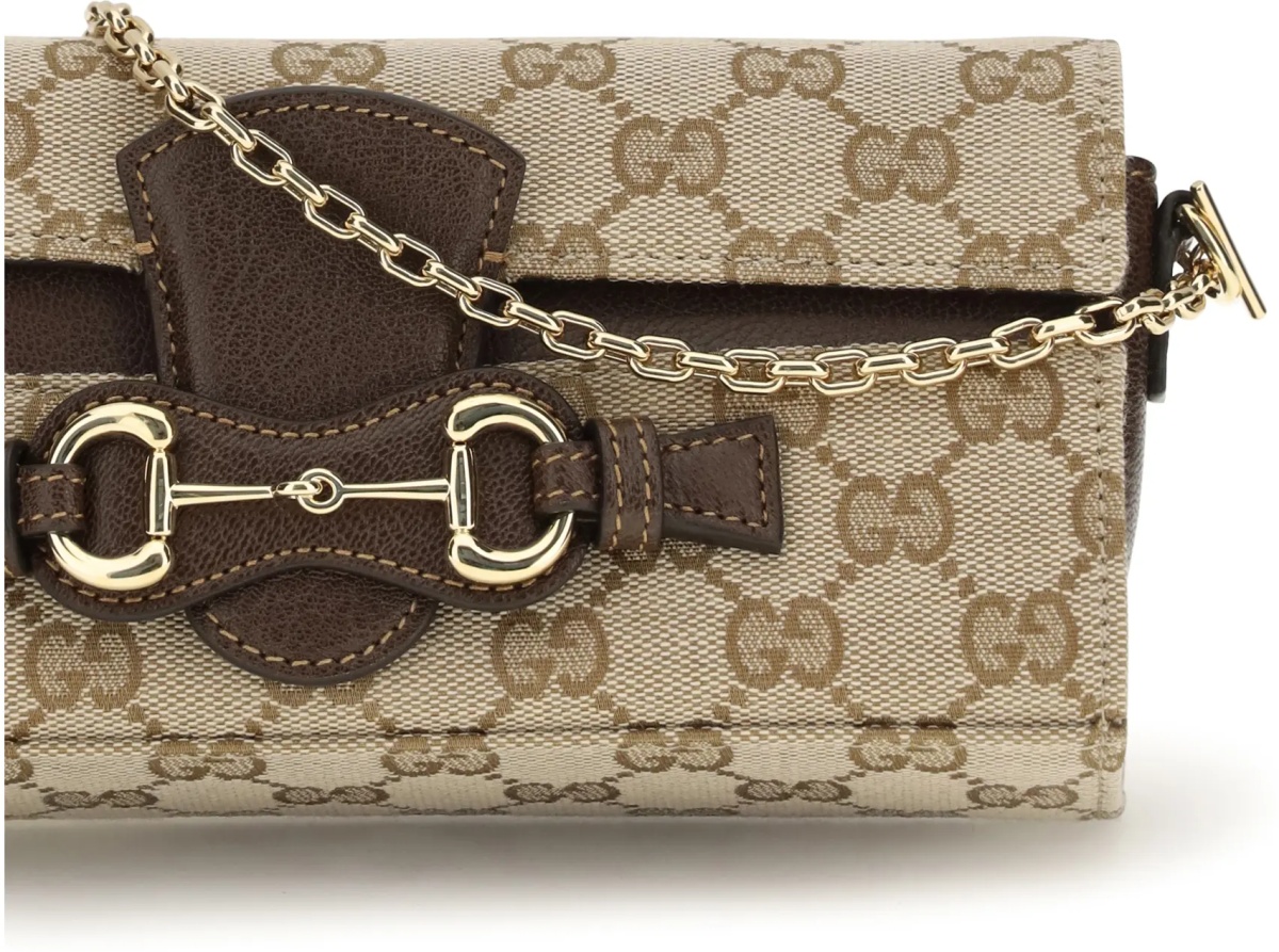 Portofele GG Fabric chain Wallet with Horsebit - Img 4