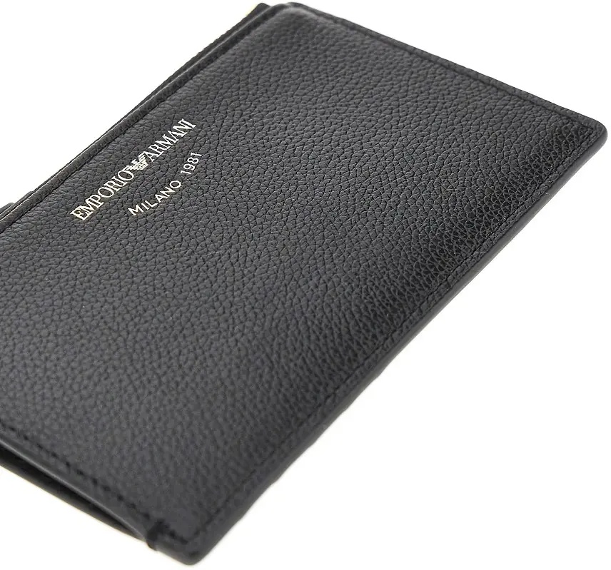 Portofele Grained leather card holder with logo - Img 3