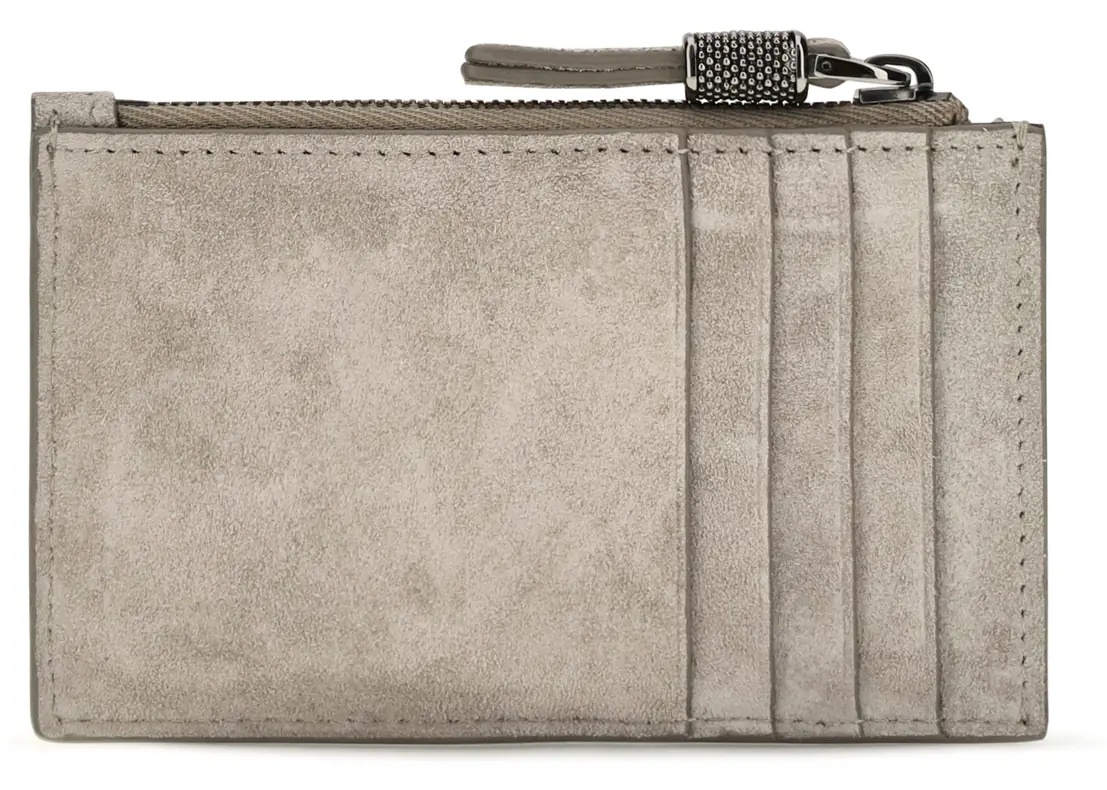 Portofele Suede Card Holder with Shiny Zipper Pull - Img 2