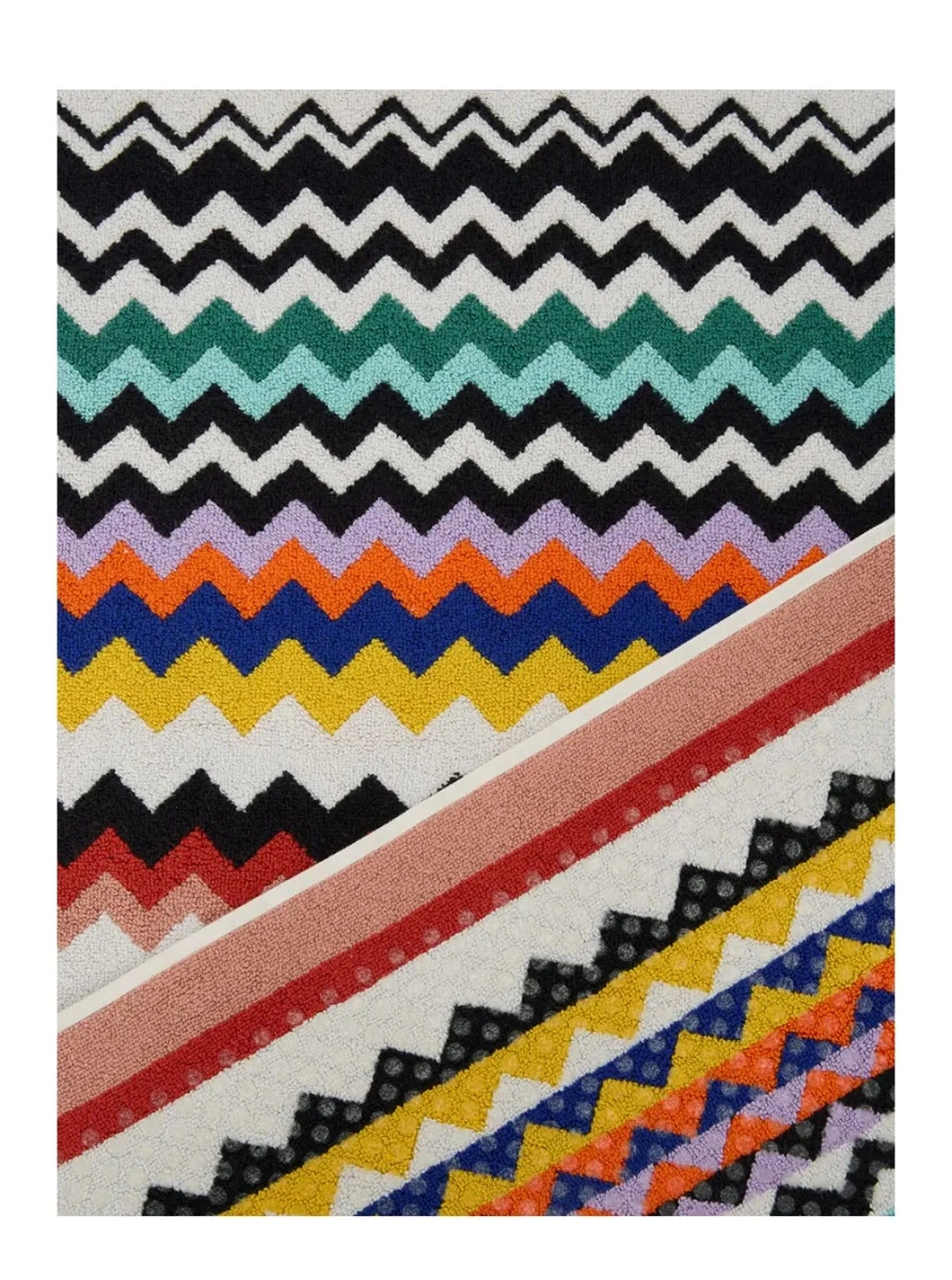 Prosop de baie MISSONI BEACHWEAR HOME multicolor din bumbac cu motiv zigzag - Img 2