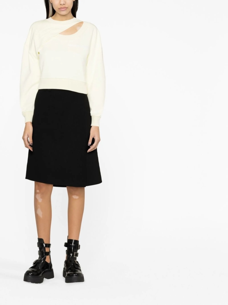 Pulover Alexander McQueen galben din vascoza si bumbac - Img 2