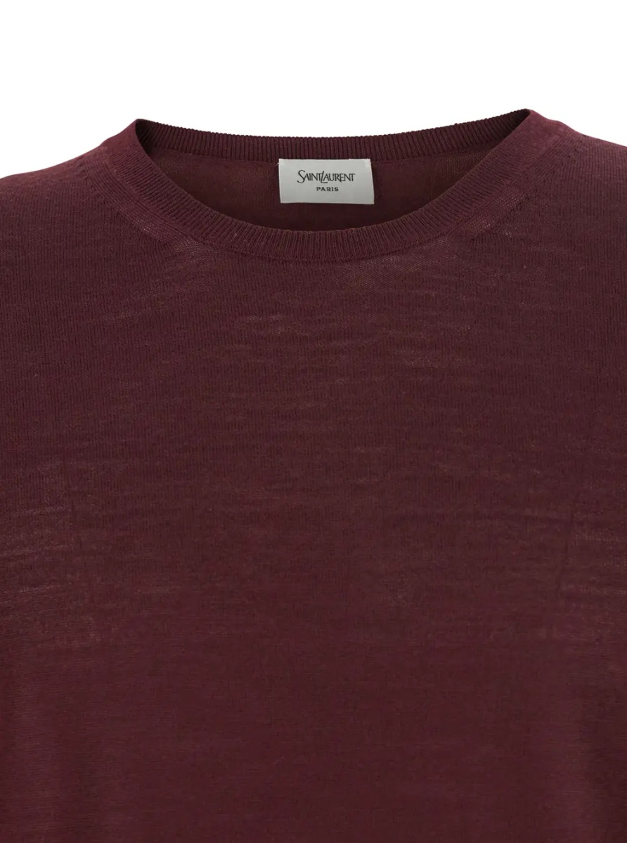 Pulover Bordeaux Crewneck Sweater with Cassandre in Cashmere Man - Img 3