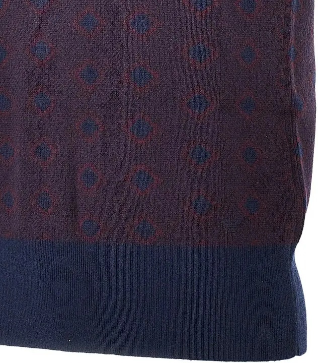 Pulover Cashmere and wool vest with diamonds motif - Img 2