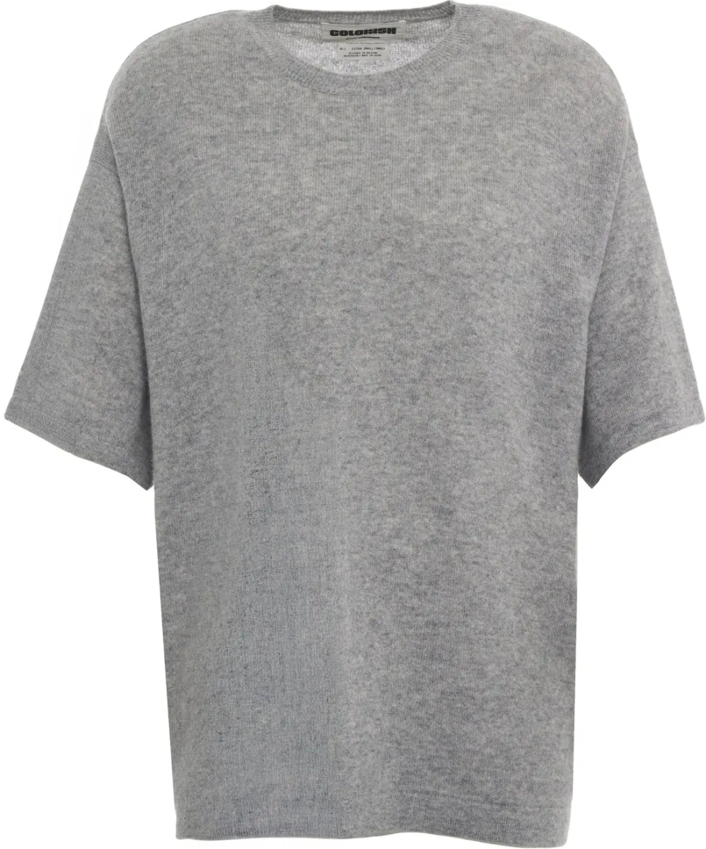 Pulover casual Colorush gri din casmir - Img 2