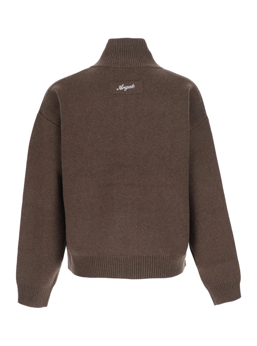 Pulover Core Zip-Up Sweater with high collar and long sleeves in Brown Men - Img 2