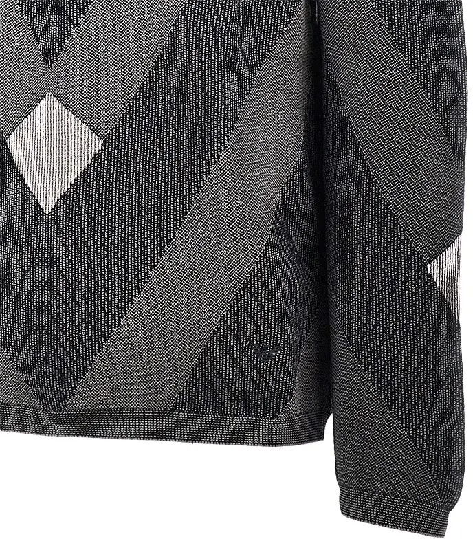 Pulover Cotton sweater with jacquard motif - Img 2