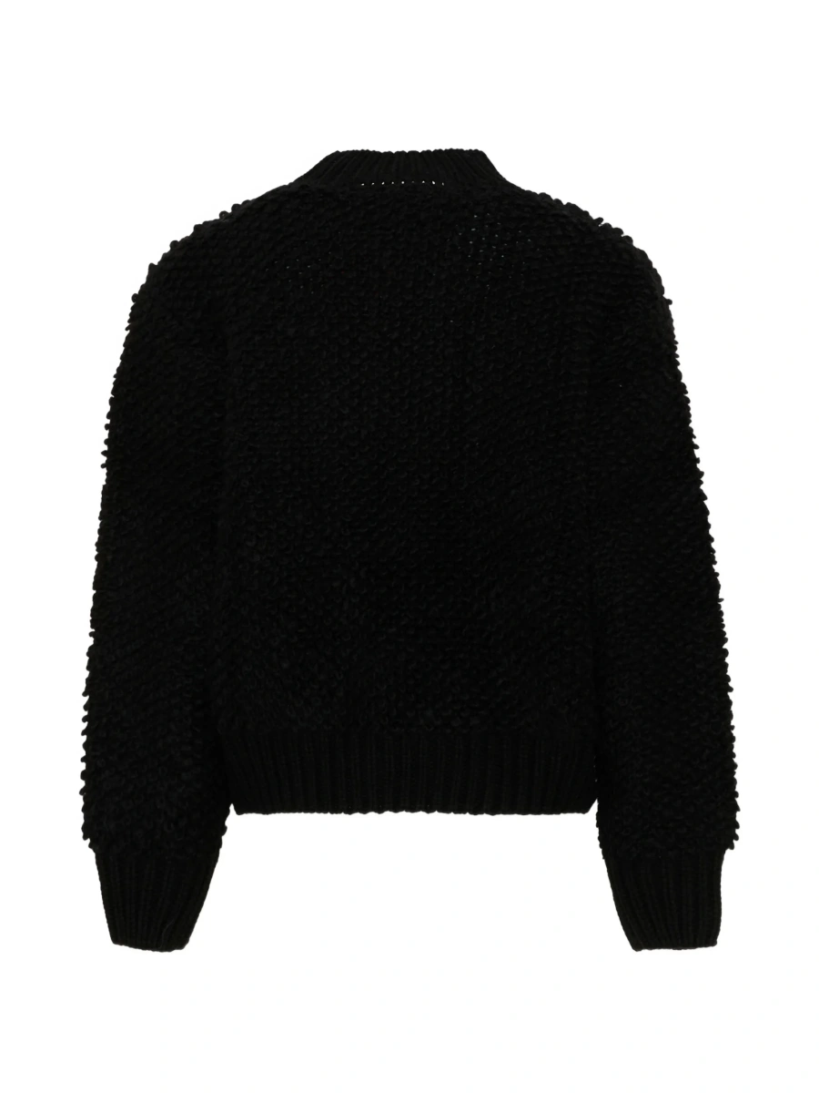 Pulover Diesel negru din lana si acrilic - Img 2