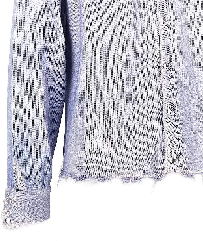 Pulover Distressed-effect knitted overshirt - Img 2
