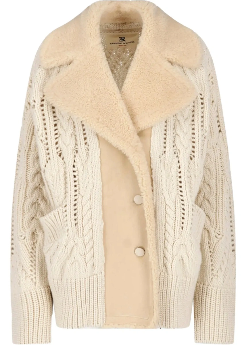 Pulover Ermanno Scervino alb din lana virgina - Img 6