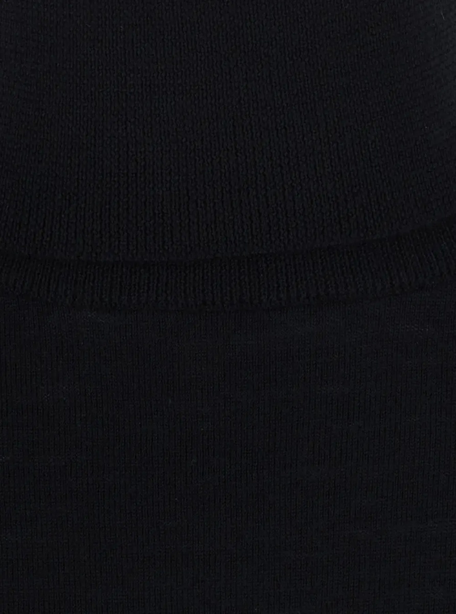 Pulover 'FREDA' black Sweater with V-neck in virgin wool for women - Img 3