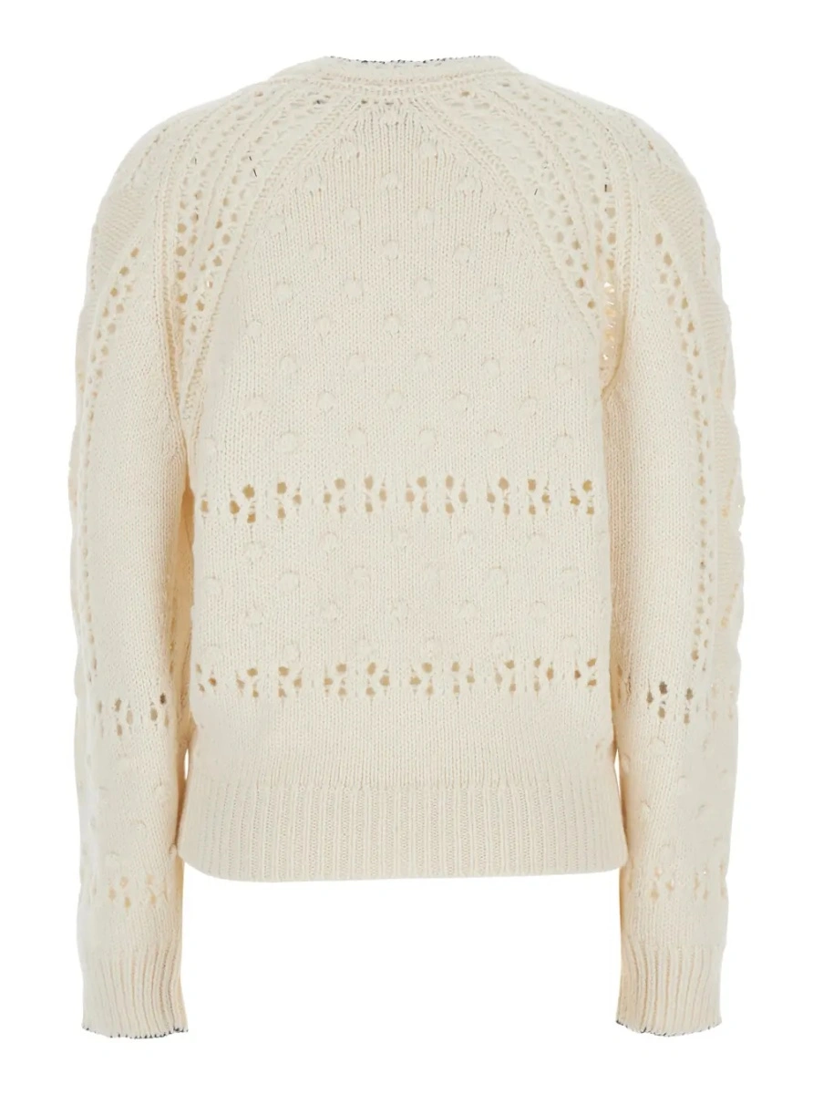 Pulover Isabel Marant alb din lana 'Luce' - Img 2