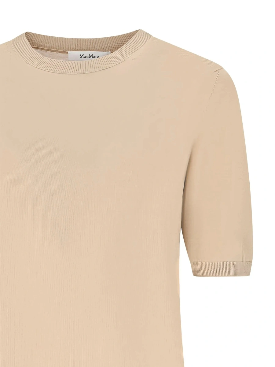 Pulover Max Mara bej din lana - Img 5