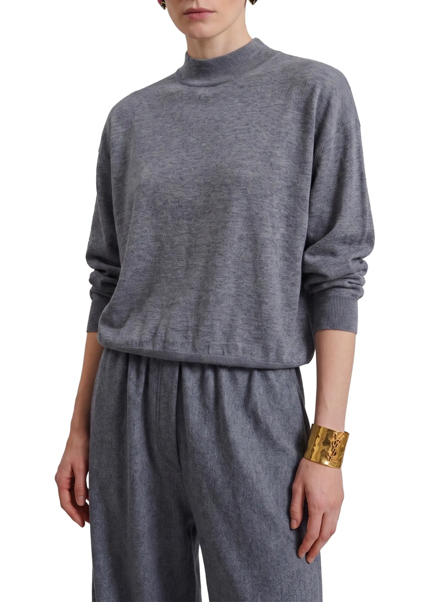 Pulover Melange Rue Padded High Neck Sweater - Img 2