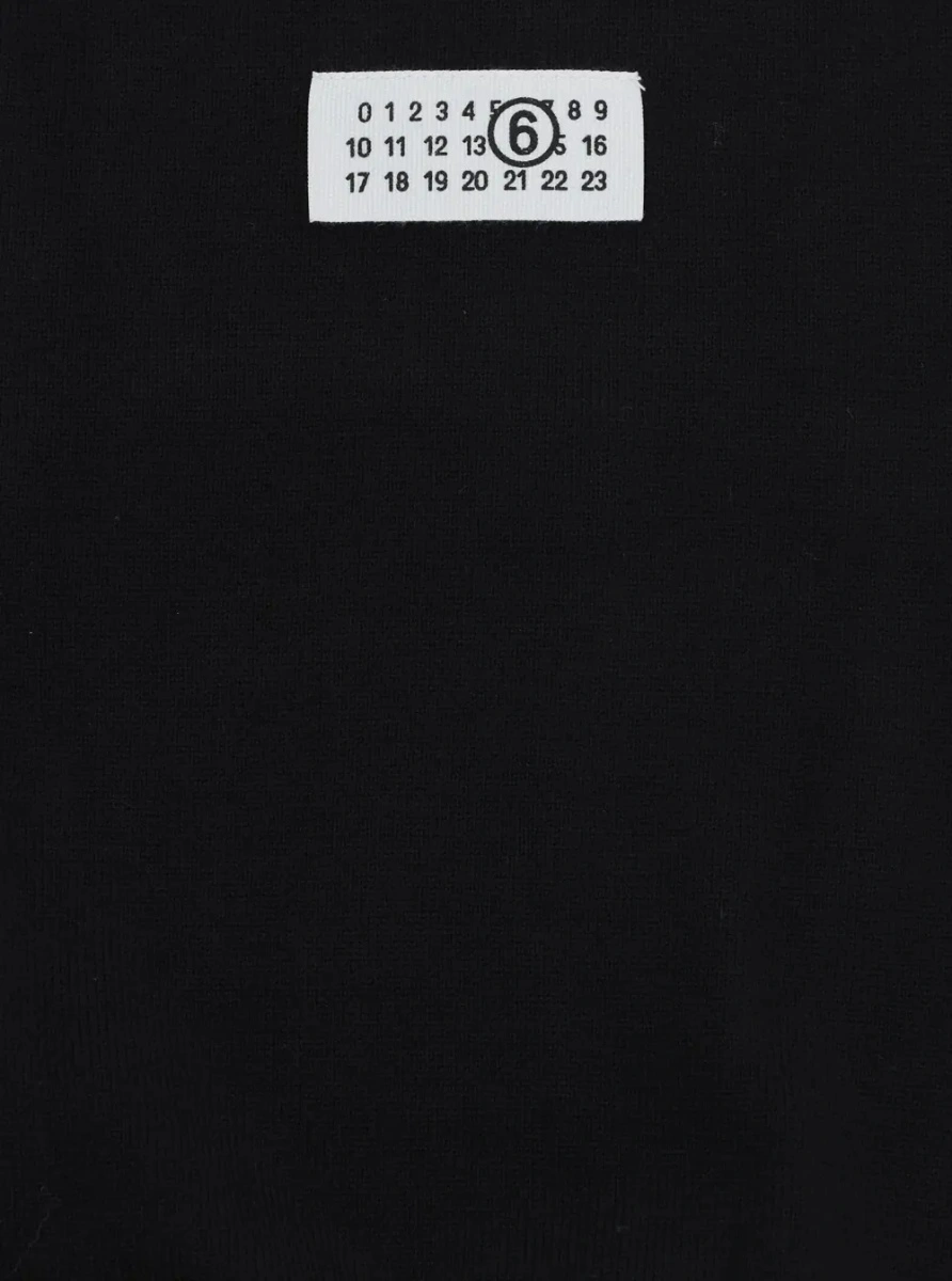 Pulover MM6 MAISON MARGIELA KIDS negru din lana - Img 3