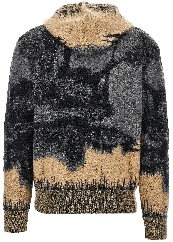 Pulover Mohair-blend sweatshirt with jacquard motif - Img 3