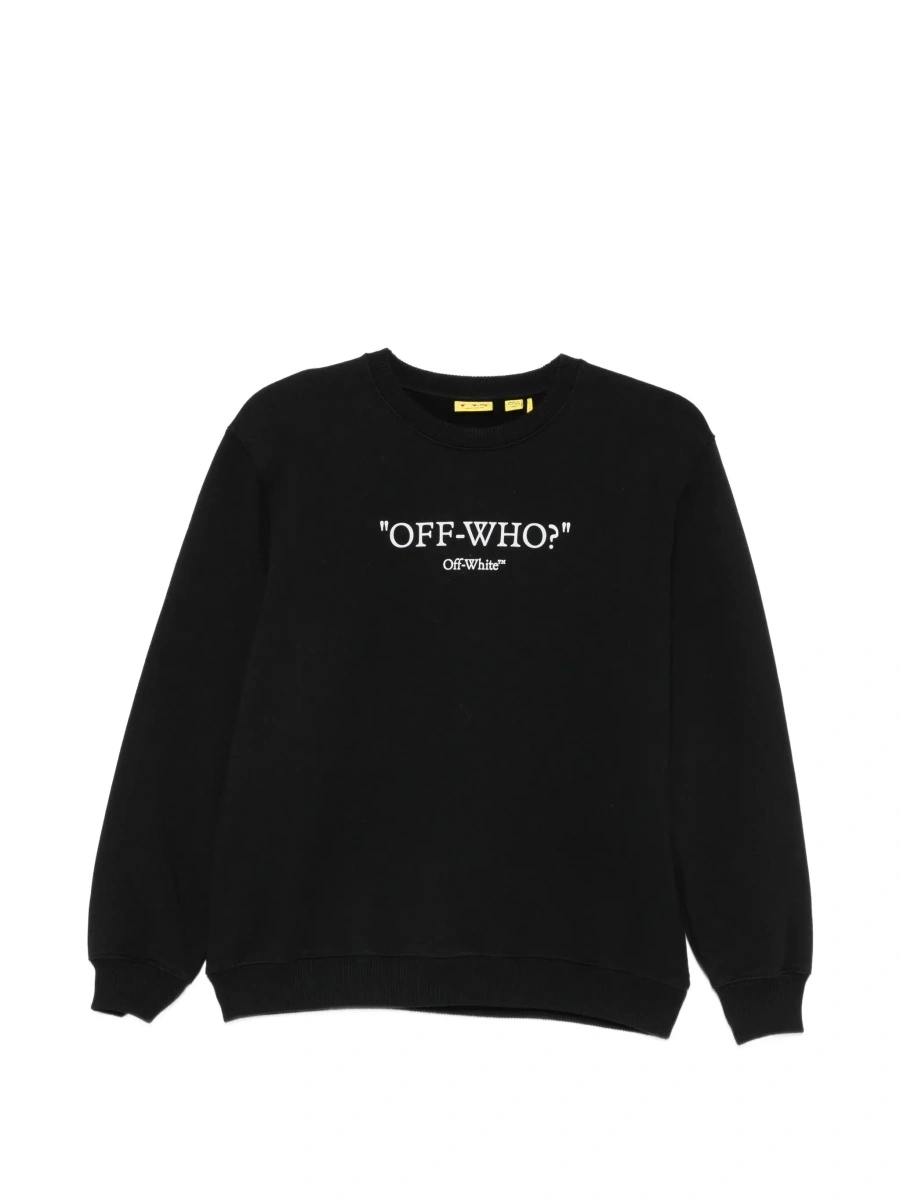 Pulover Off-White negru din bumbac - Img 6