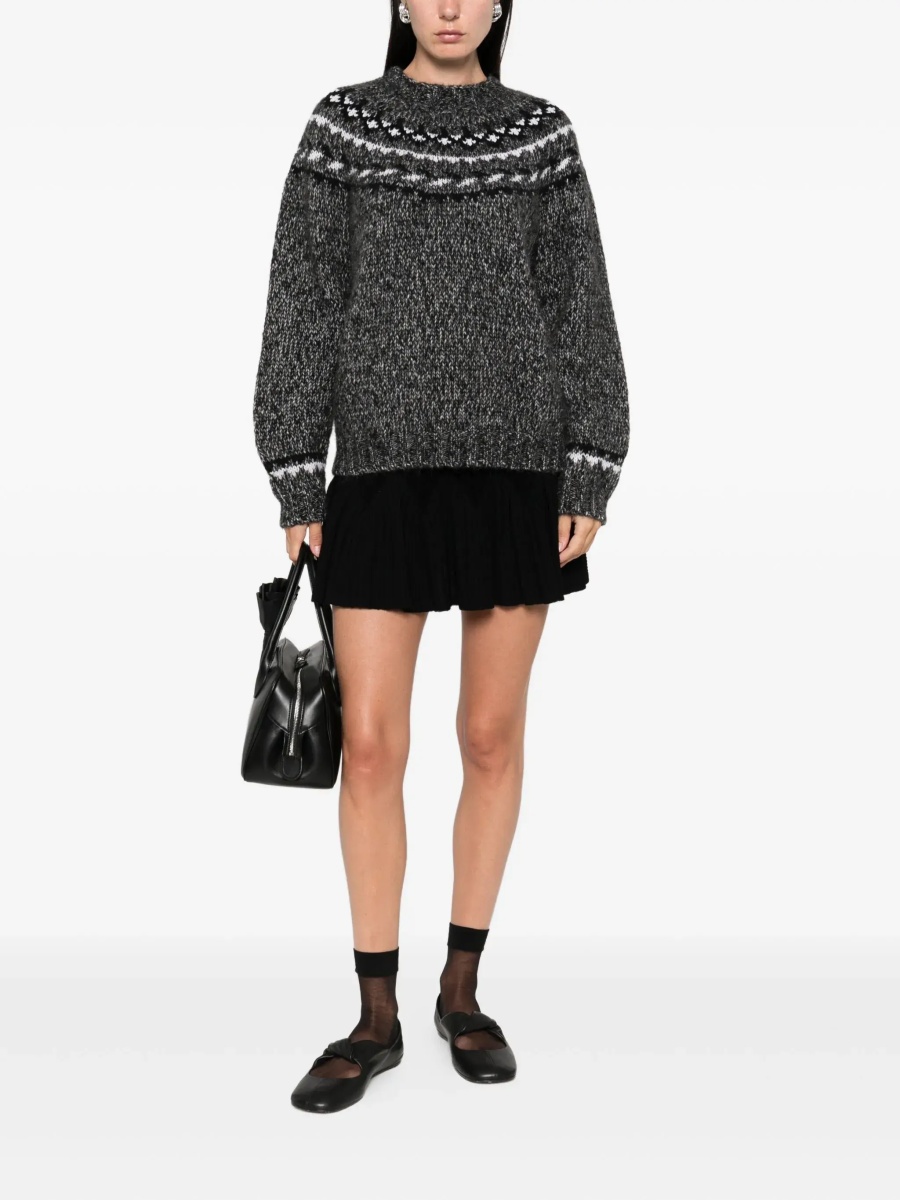 Pulover P.A.R.O.S.H. Grey Crewneck Sweater in Wool Blend Woman - Img 4