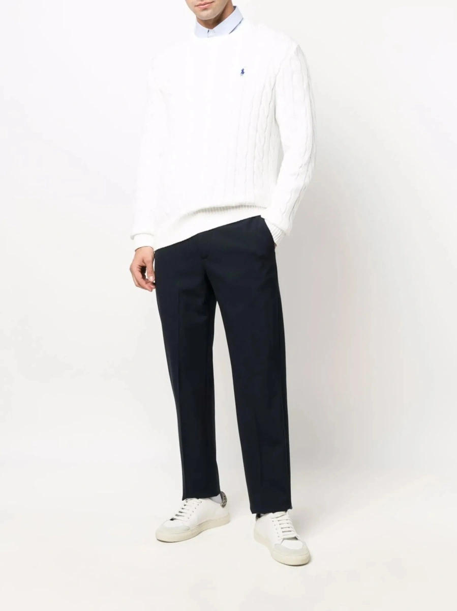 Pulover Ralph Lauren alb din bumbac - Img 4