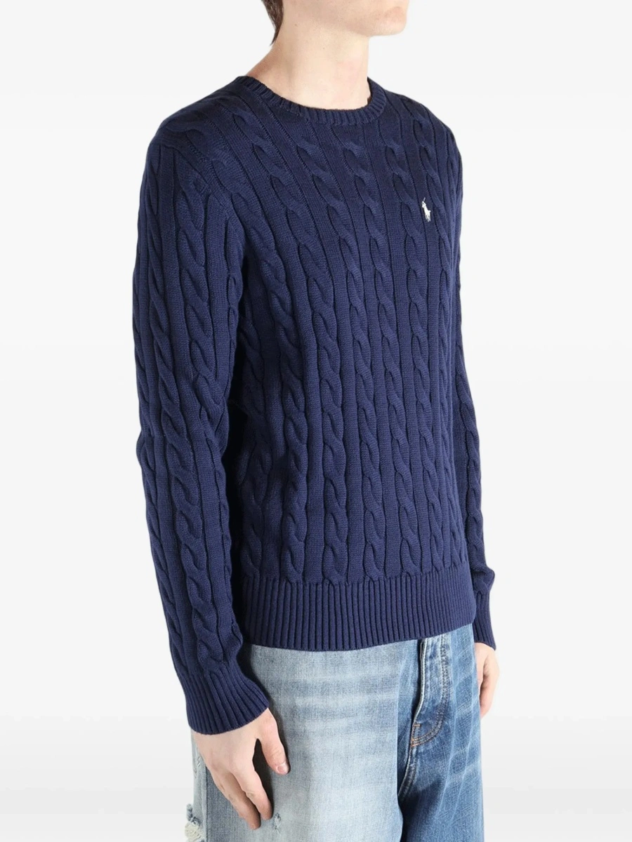 Pulover Ralph Lauren albastru din bumbac - Img 5
