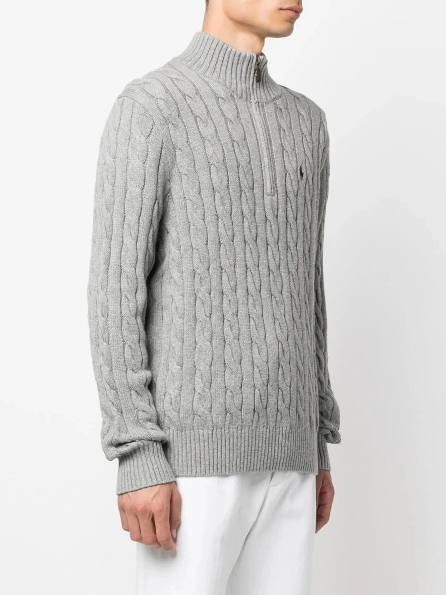Pulover Ralph Lauren gri din bumbac - Img 5