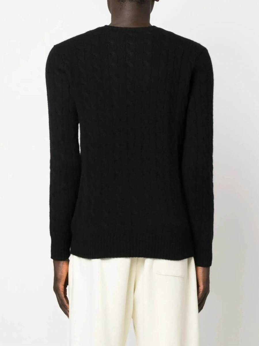 Pulover Ralph Lauren negru din lana si casmir - Img 6