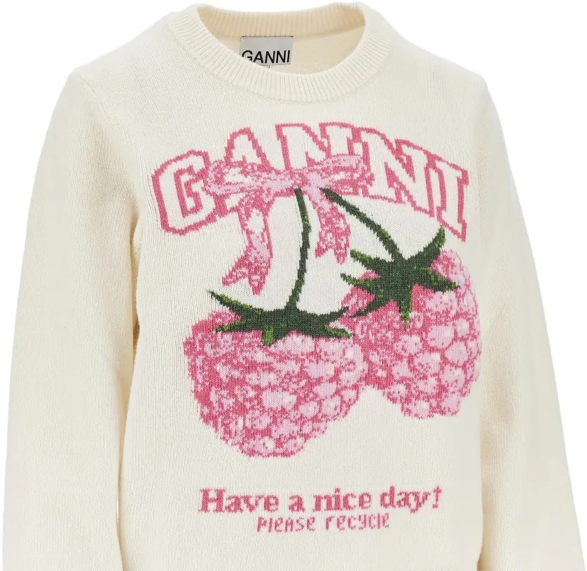 Pulover 'Raspberries' wool-blend sweater - Img 2