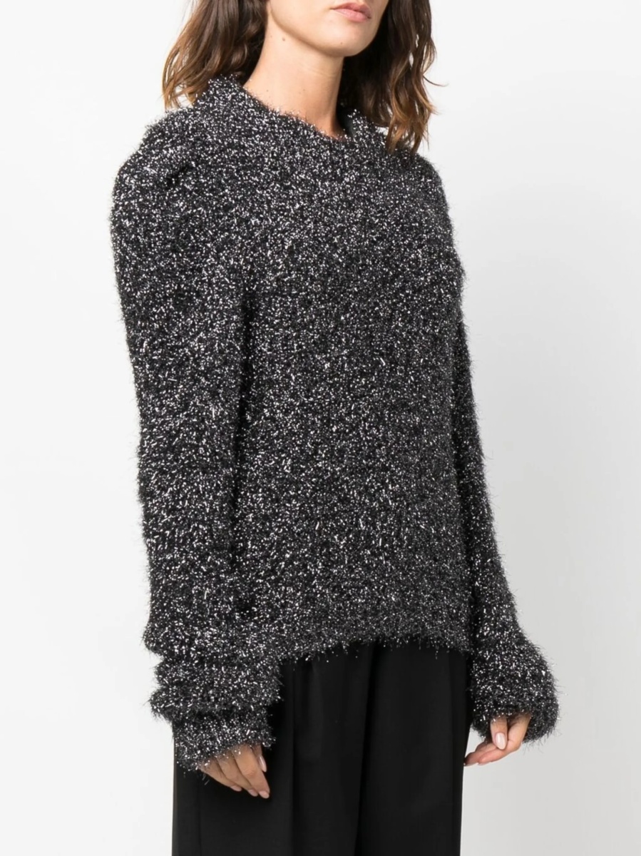 Pulover tricotat Alberta Ferretti negru - Img 3
