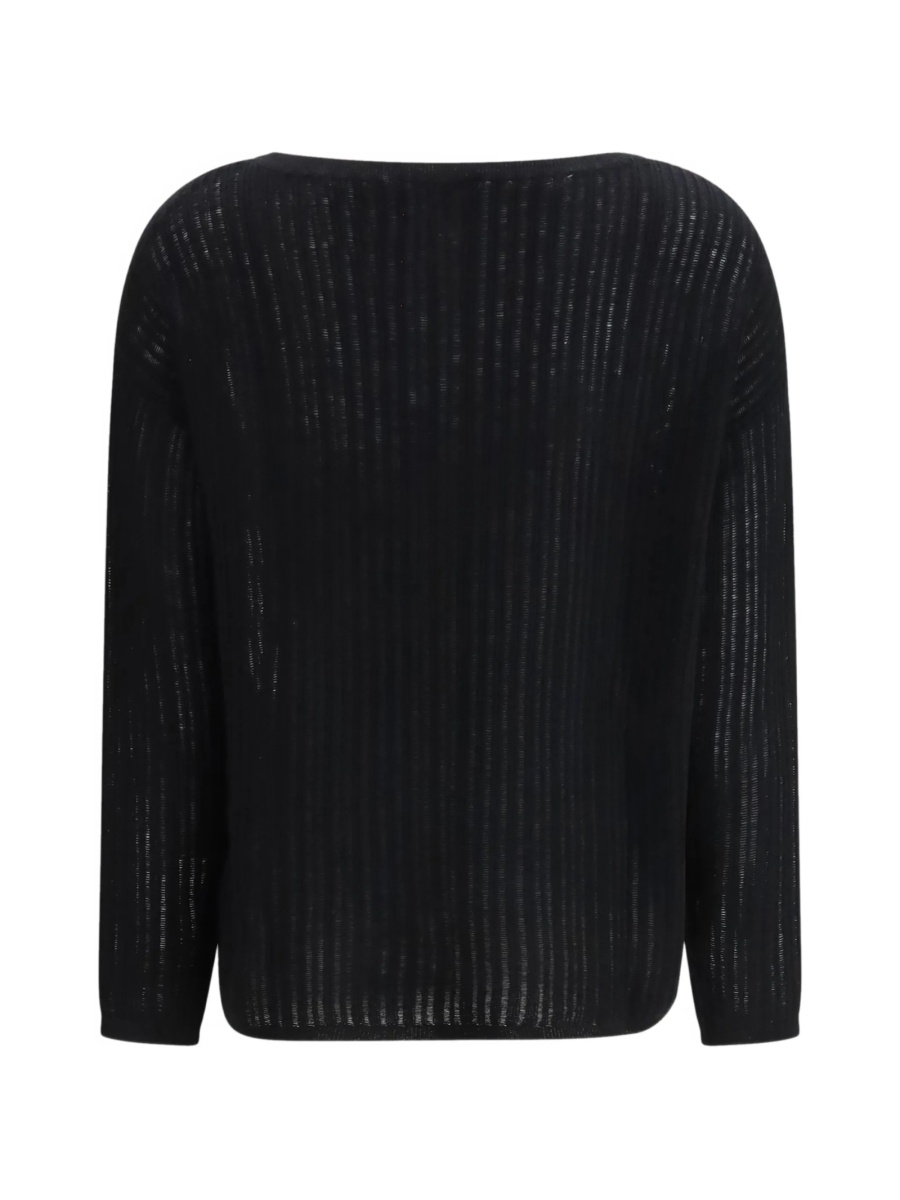 Pulover tricotat Allude negru - Img 2