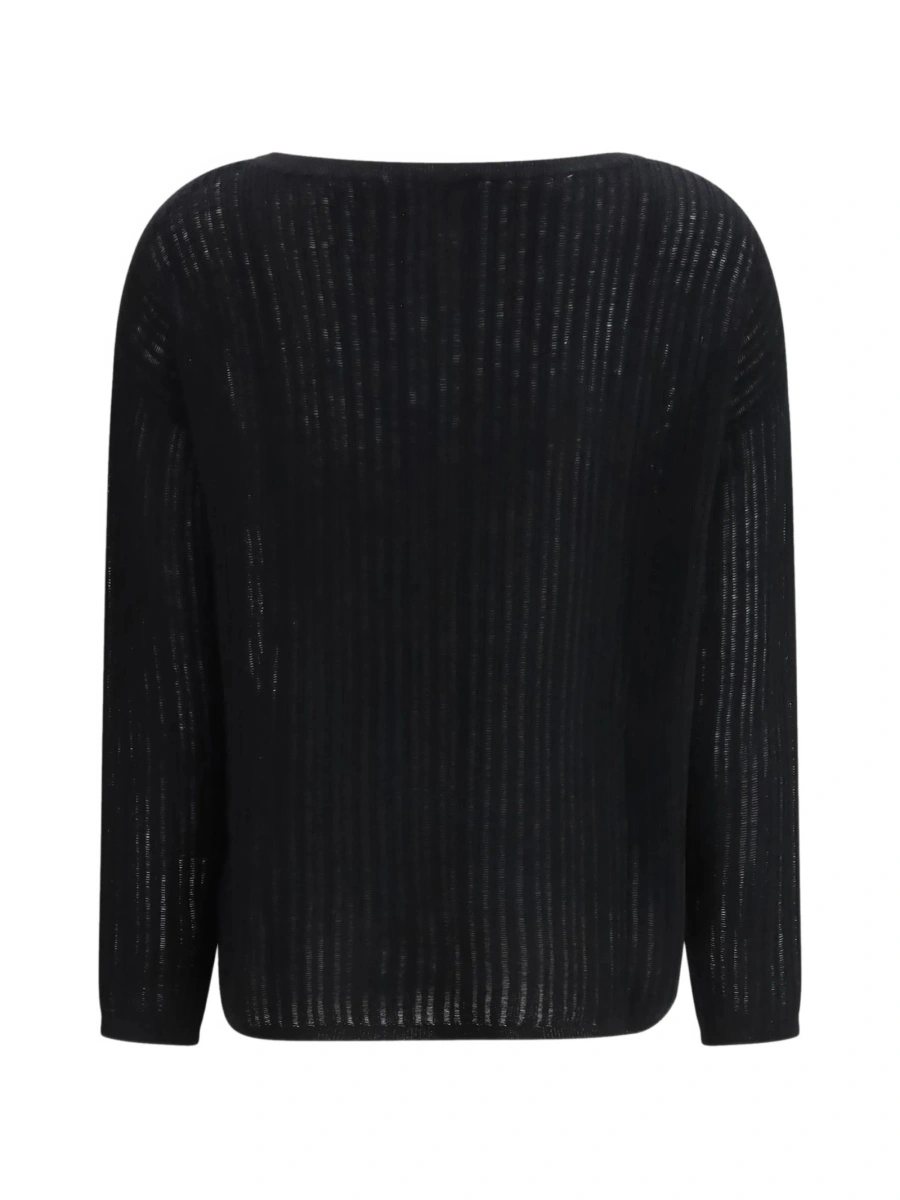 Pulover tricotat Allude negru - Img 2