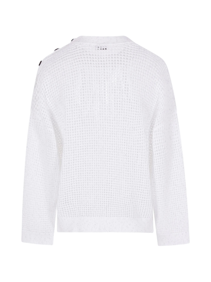 Pulover tricotat Brunello Cucinelli alb - Img 2