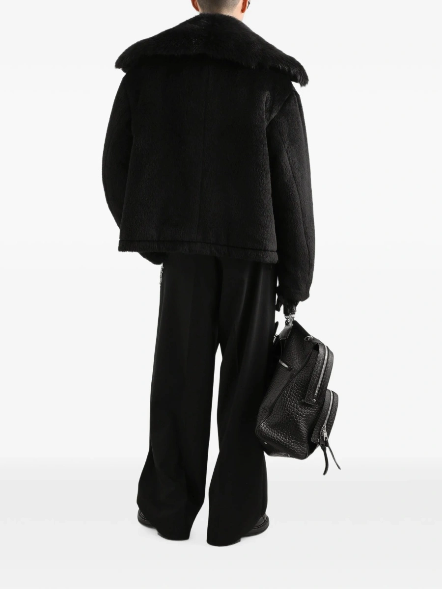 Pulover tricotat Dolce &amp; Gabbana negru din acrilic si alpaca - Img 3