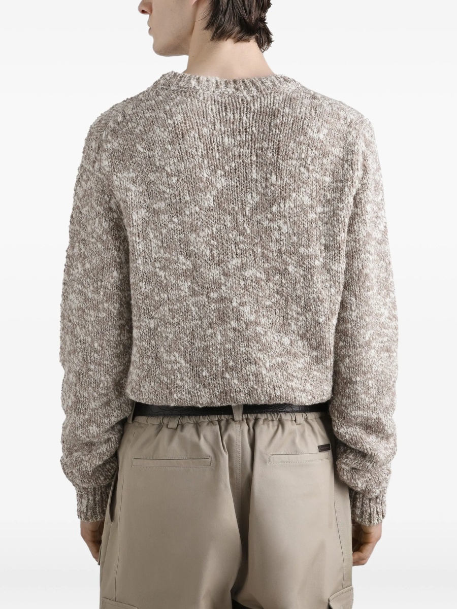 Pulover tricotat Dolce &amp; Gabbana neutru - Img 4