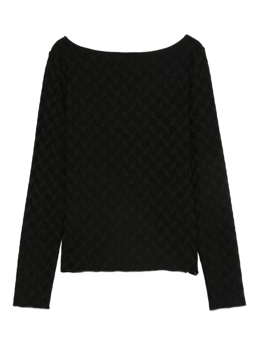 Pulover tricotat Emporio Armani negru - Img 2