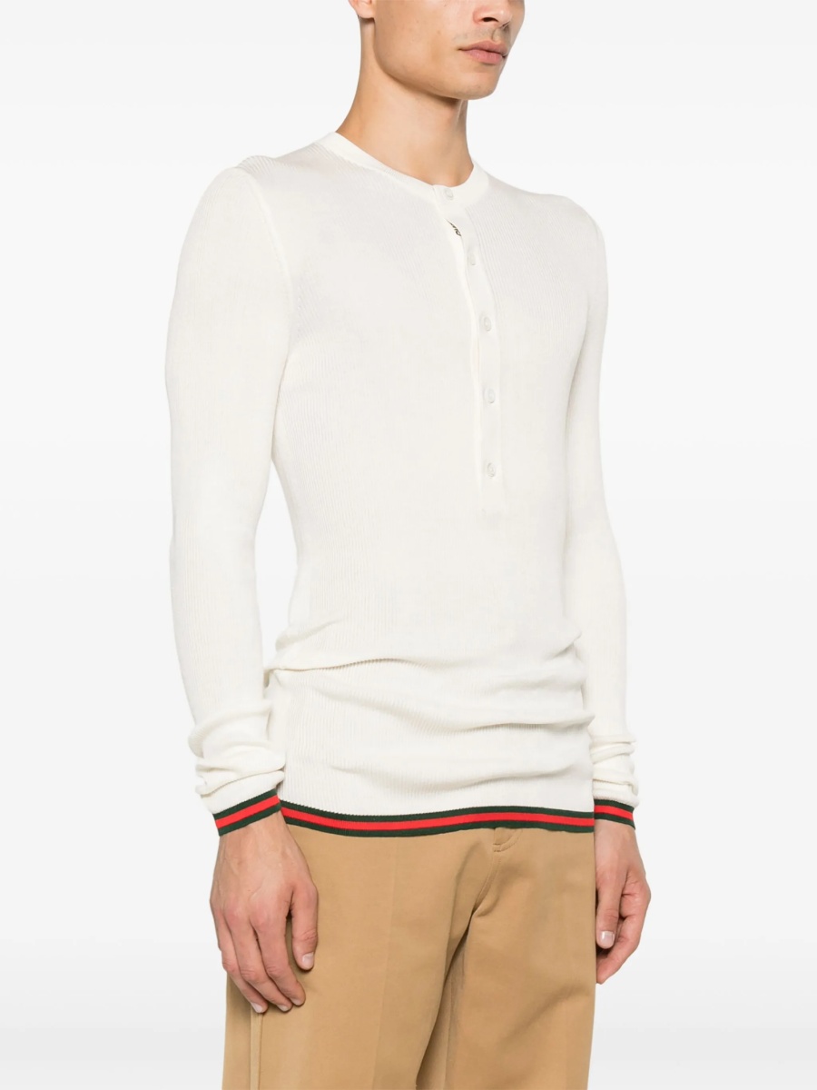 Pulover tricotat Gucci alb - Img 3