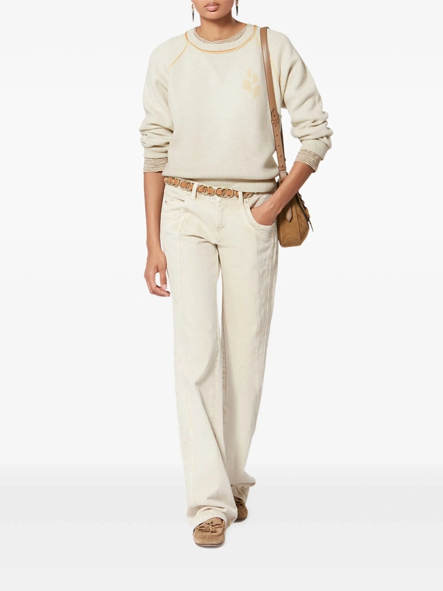 Pulover tricotat ISABEL MARANT ETOILE neutru - Img 2